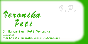 veronika peti business card